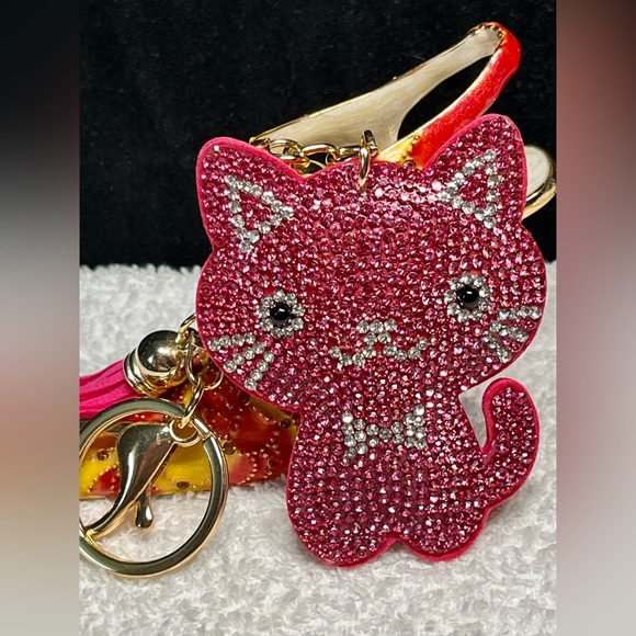 💜beaded bling rhinestone purse key chain with rhinestone -novelty - Picture 9 of 10
